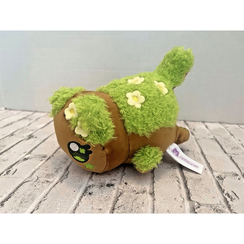 Aphmau MeeMeows Earth Cat Plush 6” Elemental Litter 8 Brown Green Flowers